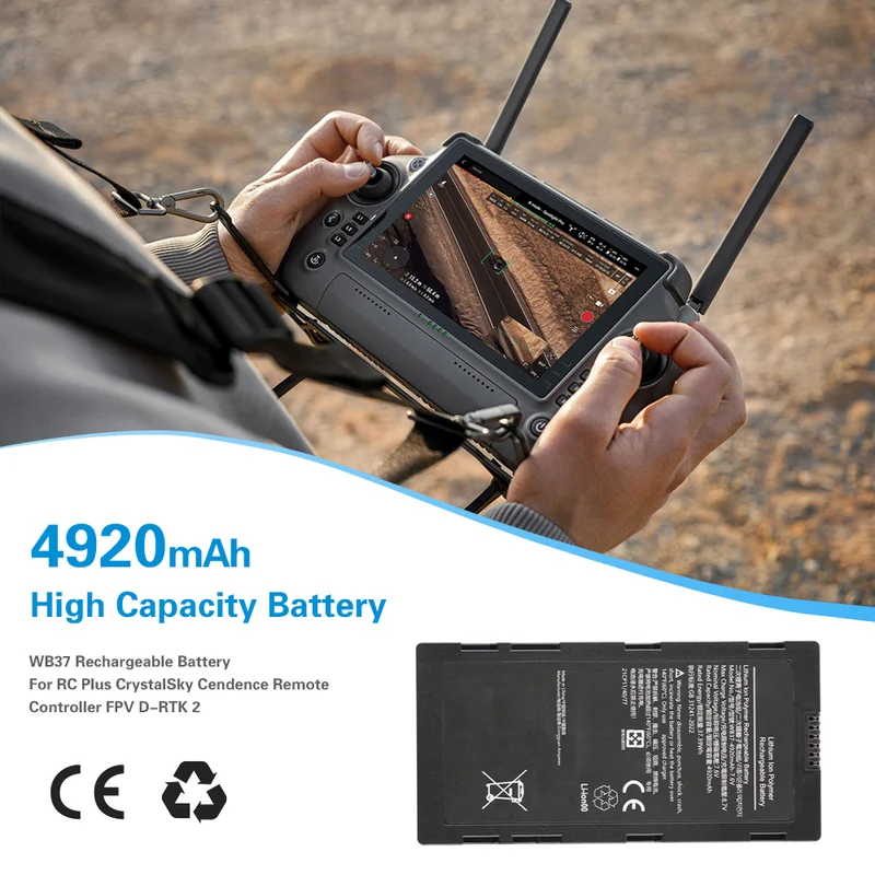 WB37 Battery For DJI RC Plus CrystalSky Cendence Remote Controller FPV D-RTK 2