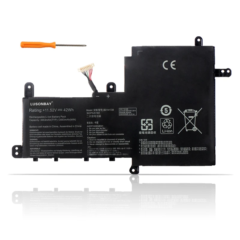 B31N1729 Replacement Battery for ASUS VivoBook S15 S530 S530F S530FA S530FN | LUSONBAY EU Stock