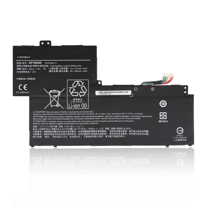 AP16A4K Replacement Battery For Acer Swift SF113-31-P63H P0N9 P42V AO1-132-C0QL C129 C3FQ | LUSONBAY EU Stock
