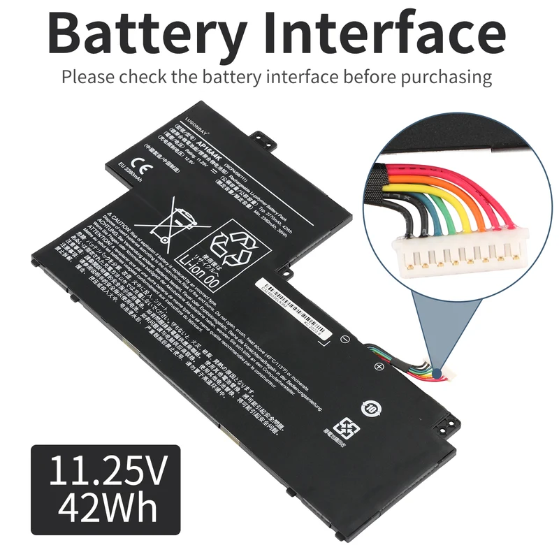 AP16A4K Replacement Battery For Acer Swift SF113-31-P63H P0N9 P42V AO1-132-C0QL C129 C3FQ | LUSONBAY EU Stock