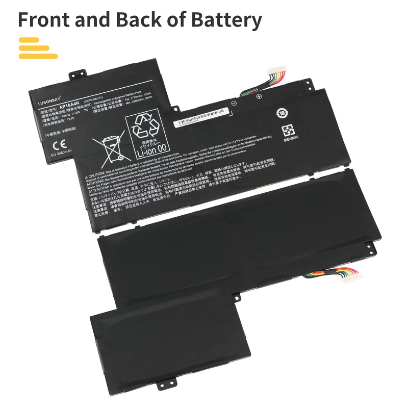 AP16A4K Replacement Battery For Acer Swift SF113-31-P63H P0N9 P42V AO1-132-C0QL C129 C3FQ | LUSONBAY EU Stock
