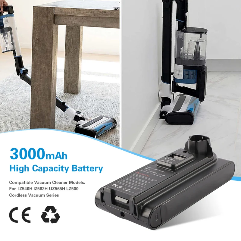 Shark UZ565H Cordless Vacuum Replacement Battery XBATR620SL 2350mAh 21.6V