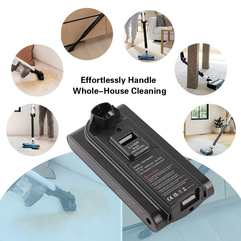 Shark UZ565H Cordless Vacuum Replacement Battery XBATR620SL 2350mAh 21.6V