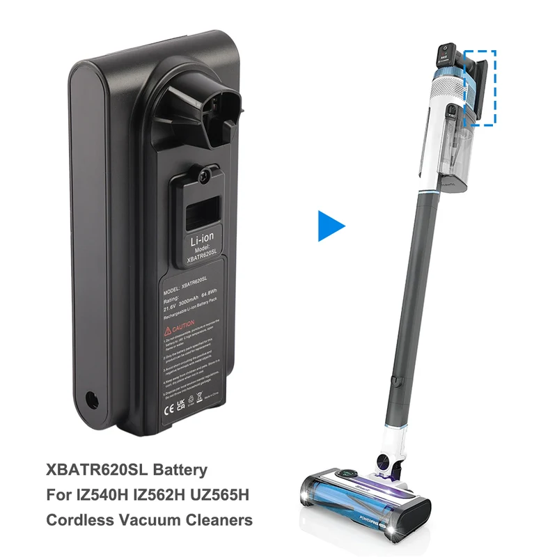 Shark UZ565H Cordless Vacuum Replacement Battery XBATR620SL 2350mAh 21.6V