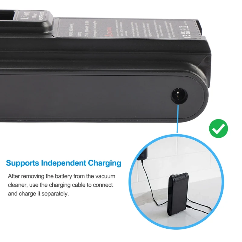 Shark UZ565H Cordless Vacuum Replacement Battery XBATR620SL 2350mAh 21.6V