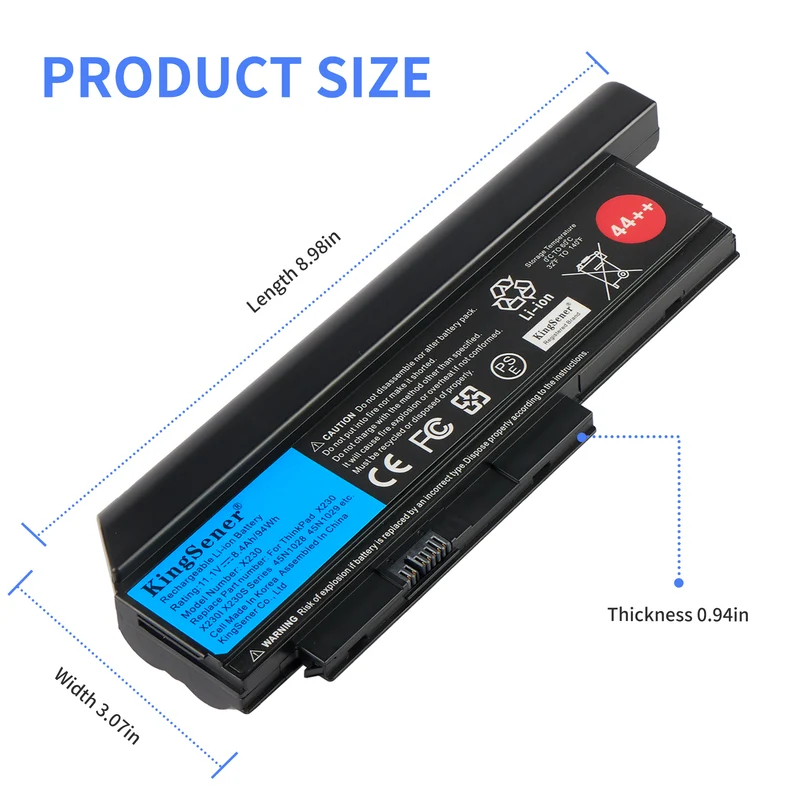 45N1020 X230 44++ Replacement Battery for Lenovo Thinkpad X230I X230S Series