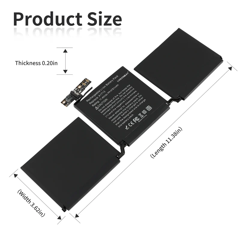 A1713 Battery For Apple MacBook Pro 13.3 inch Retina MLL42LL/A* | LUSONBAY UK Stock