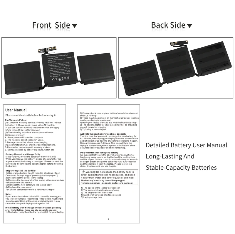 A1713 Battery For Apple MacBook Pro 13.3 inch Retina MLL42LL/A* | LUSONBAY UK Stock