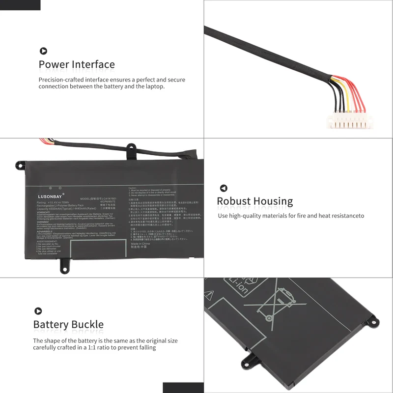 C41N1901 Laptop Battery For ASUS ZenBook Duo UX481F UX481FA UX481FAY UX481FL | LUSONBAY UK Stock