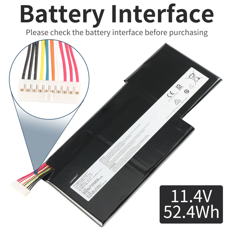 BTY-M6K Laptop Battery For MSI MS-17B4 MS-16K3 GS63VR 7RG Series | LUSONBAY UK Stock