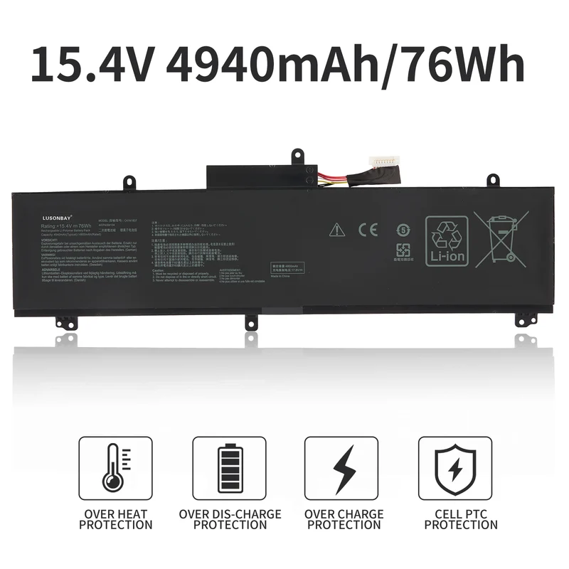 C41N1837 Laptop Battery For Asus TUF Dash F15 FX516PR FX516PR-AZ019T FX516PE | LUSONBAY UK Stock