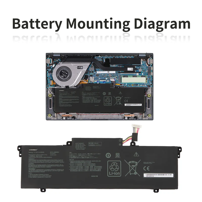 C31N1914 Laptop Battery for Asus ZenBook 13 UX425UG 14 UX435EA UX435EA-A5007T | LUSONBAY UK Stock