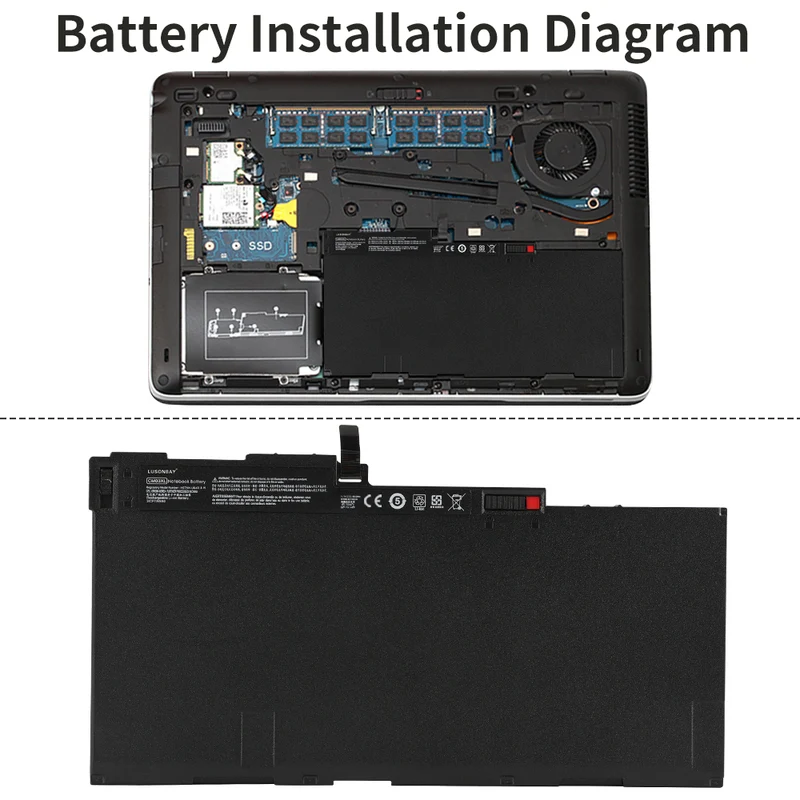 CM03XL Replacement Battery for HP EliteBook 840 845 850 740 745 750 G1 G2 (11.1V 50Wh) UK Stock