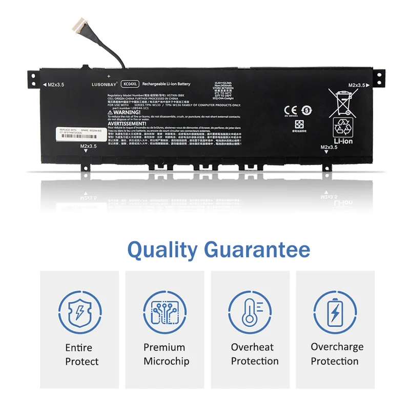 KC04XL Battery for HP Envy 13-AH 13-AG 13-AQ 13-AR Series — 15.4V 53.2Wh