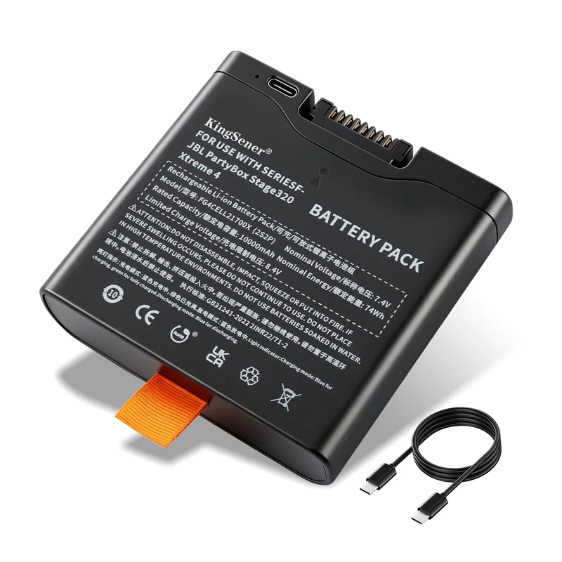 2PCS FG4CELL21700X(2S2P) Replacement Battery For JBL PartyBox Stage 320 Xtreme 4