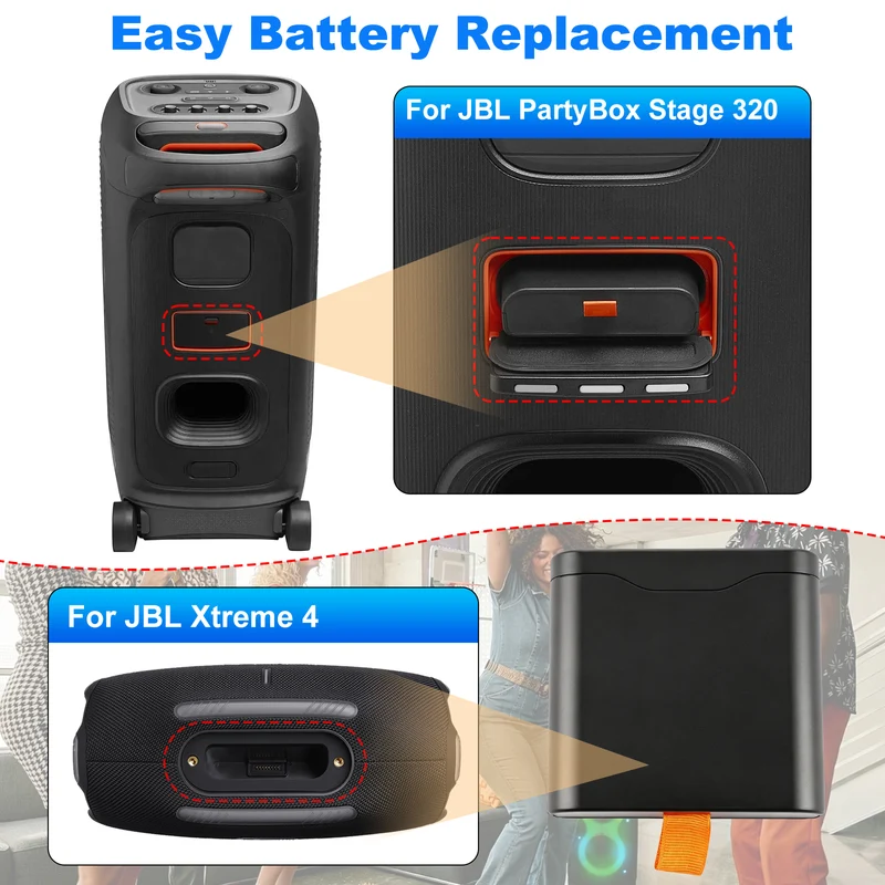 2PCS FG4CELL21700X(2S2P) Replacement Battery For JBL PartyBox Stage 320 Xtreme 4