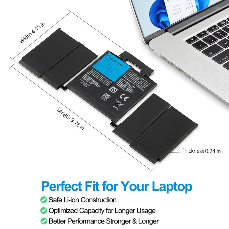 A1989 Replacement Battery For MacBook Pro (13-inch, 2019) MV962 MV972 MV982