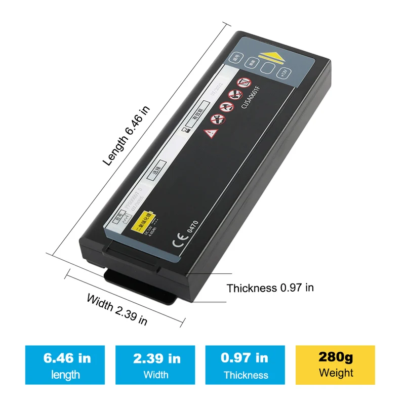 I-PAD Defibrillator Battery Replacement-Compatible CUSA0601F