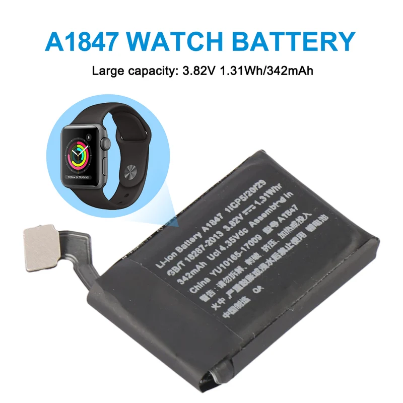 A1847 Battery for Apple Watch Series 3+GPS 38mm