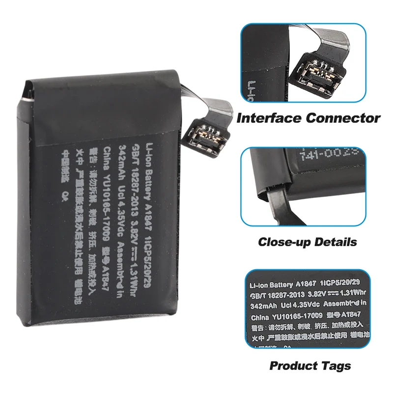 A1847 Battery for Apple Watch Series 3+GPS 38mm