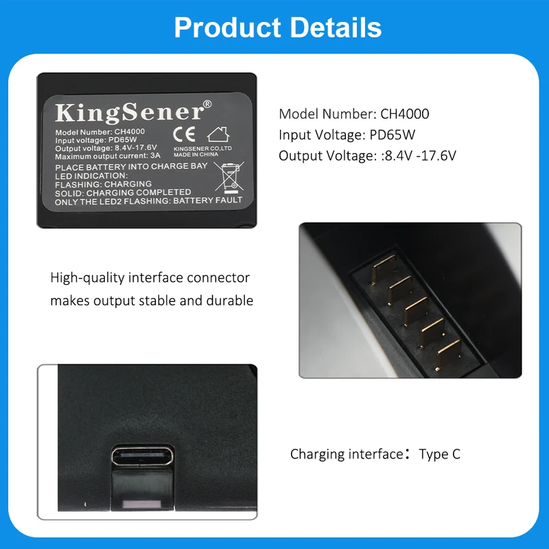 CH4000 Smart Charger for Inspired Energy NL2020ED NL2020HD22