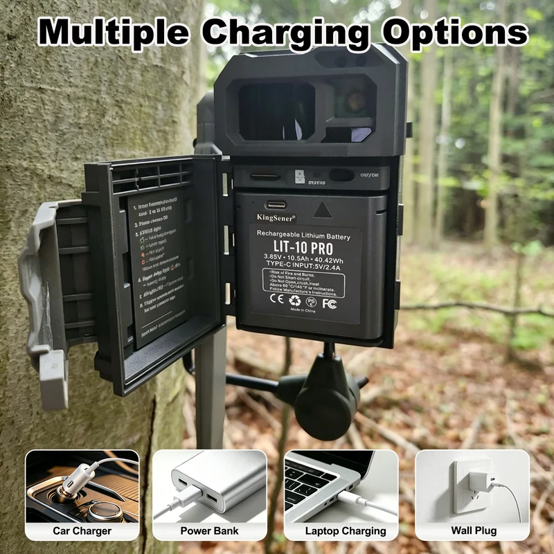 2 PCS LIT-10 Pro Wildlife Trail Camera Battery For LM2 LINK-MICRO - Long Life 10500mAh