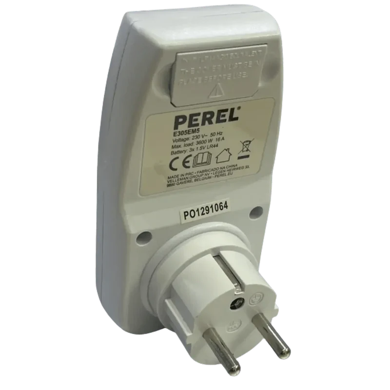 Wattmètre 230 V 16 A Perel E305EM5 – écran LCD 3600 W