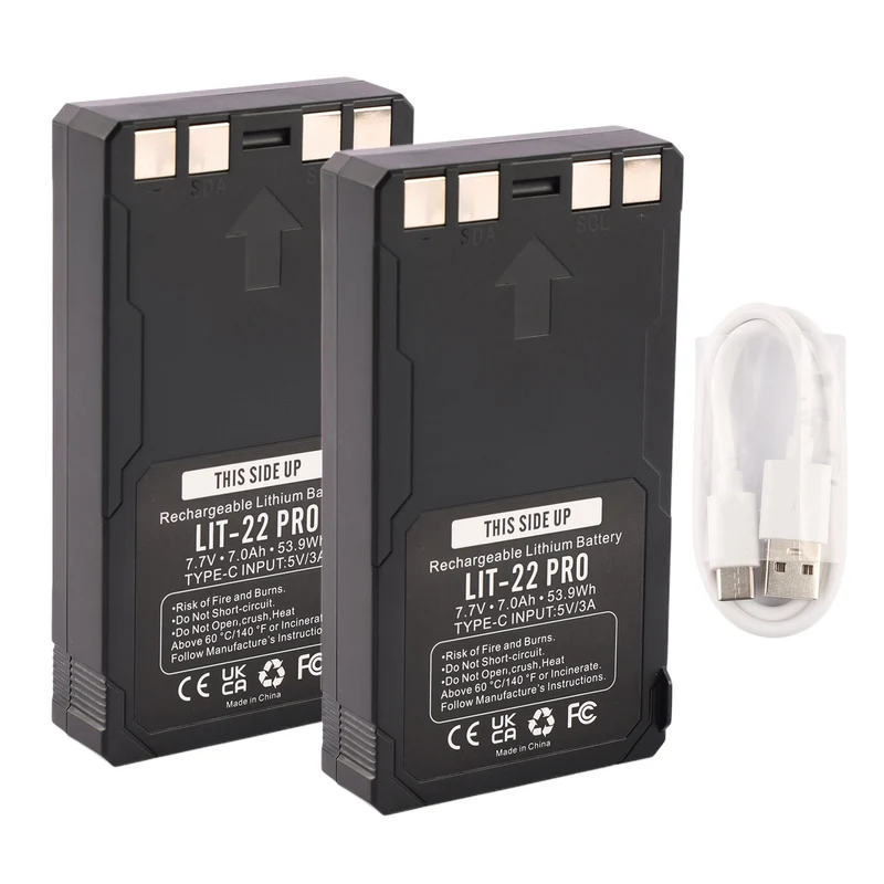 2 Pack Upgrade Replacement for LIT-22Pro 7000mAh Battery