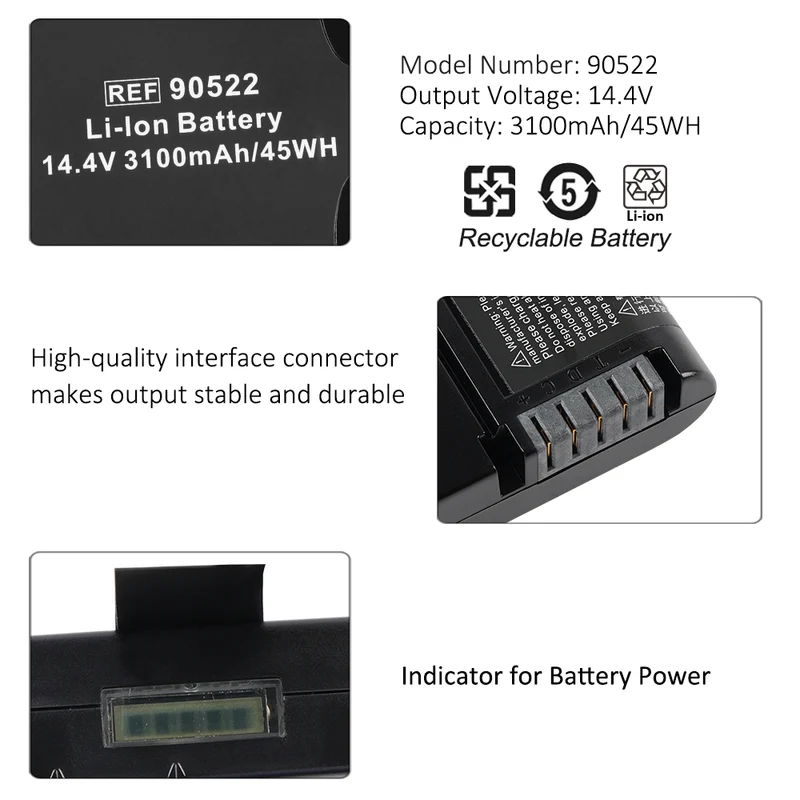 Integra REF 90522 LED Headlight System Battery Replacement 7.4V