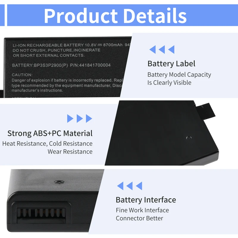 BP3S3P2900(P) Replacement Battery For Getac B300 Rugged Notebook