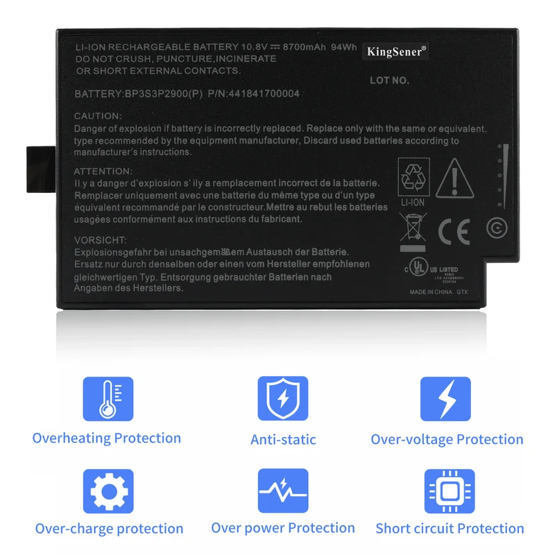 BP3S3P2900(P) Replacement Battery For Getac B300 Rugged Notebook