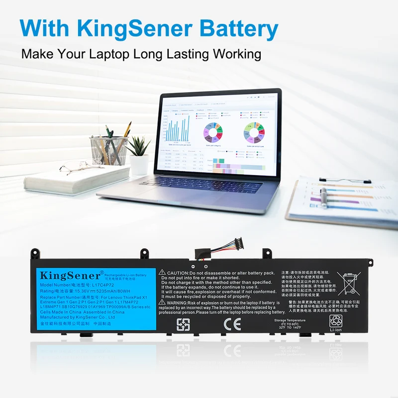 Lenovo ThinkPad X1 Extreme Gen 1 Laptop Battery Replacement-Compatible L17C4P72