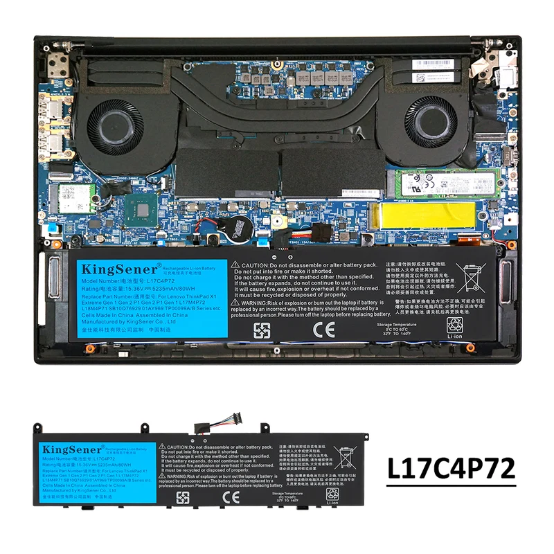 Lenovo ThinkPad X1 Extreme Gen 1 Laptop Battery Replacement-Compatible L17C4P72