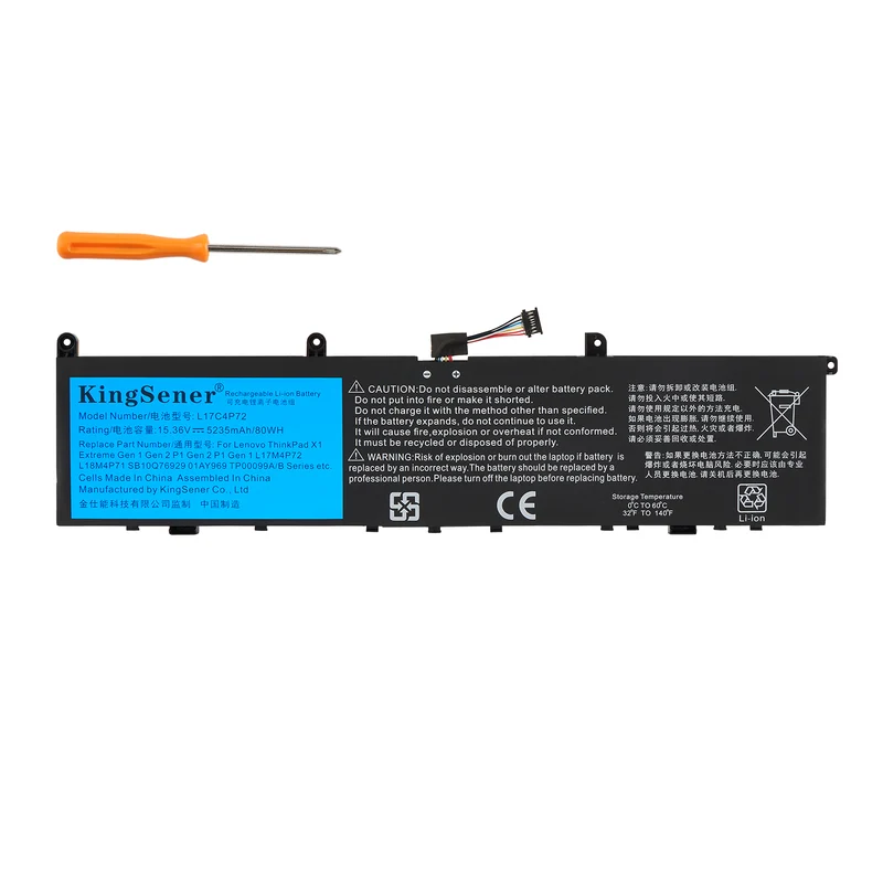 Lenovo ThinkPad P1 1st Gen Laptop Battery Replacement-Compatible L17C4P72