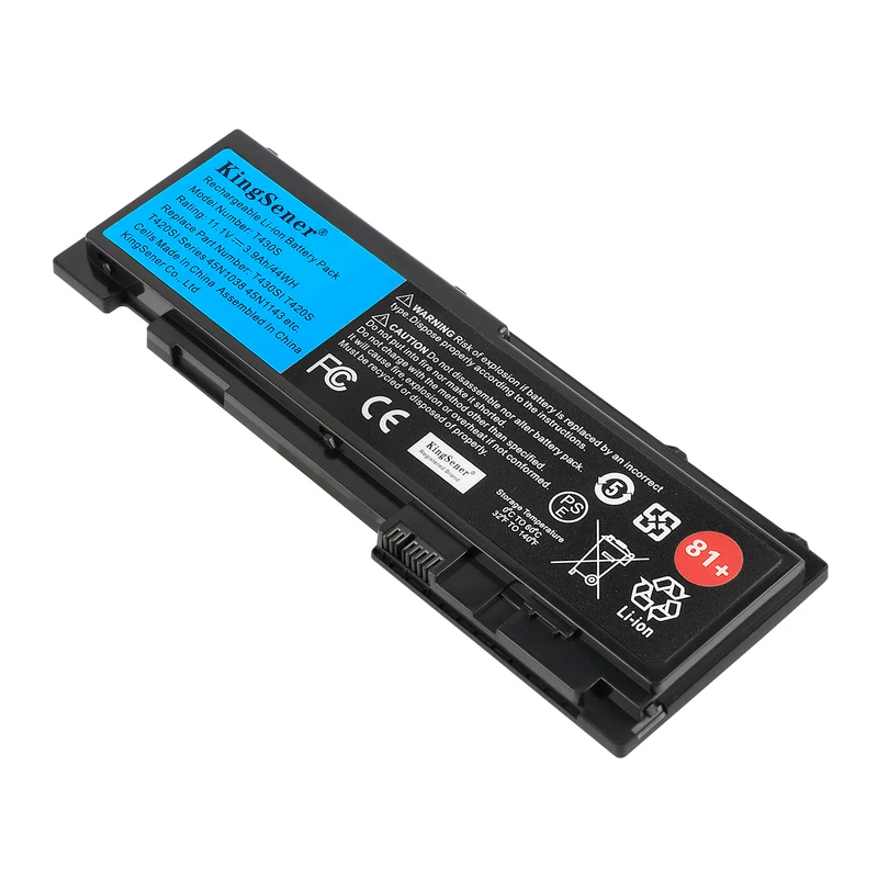 T430S 45N1039 Battery for Lenovo ThinkPad T430S T430Si T420S T420Si — 11.1V 44Wh