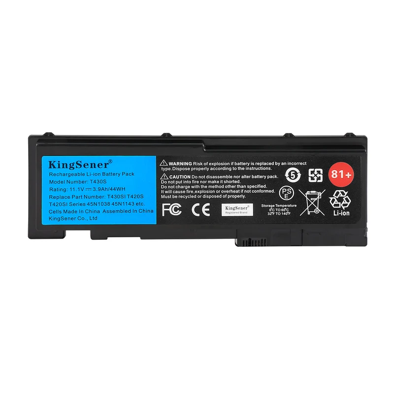 T430S 45N1039 Battery for Lenovo ThinkPad T430S T430Si T420S T420Si — 11.1V 44Wh