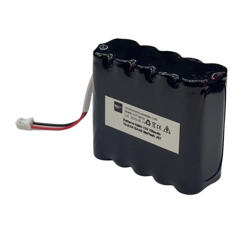 Batterie NiMH 12V 700mAh 10xAAA BAAS MaFlash JST