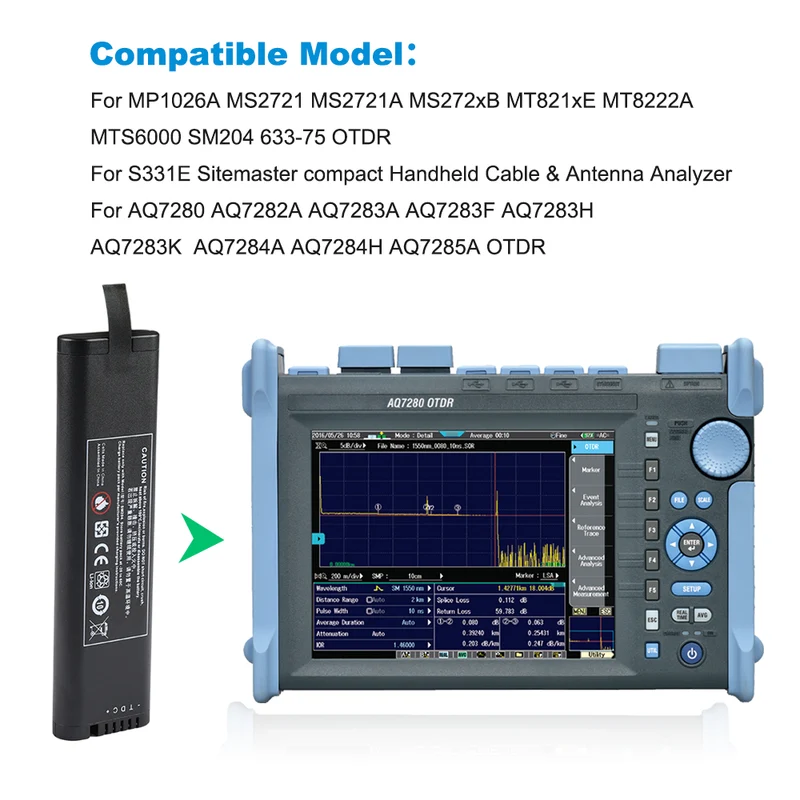 Anritsu MS2721A OTDR Battery Replacement-Compatible SM204