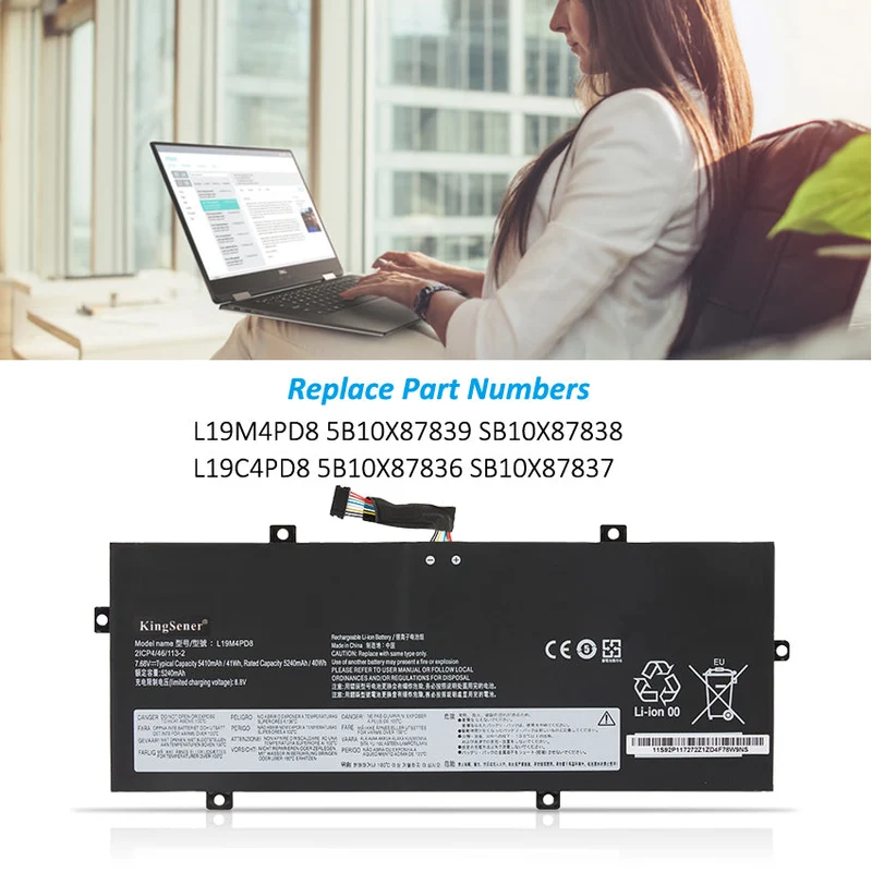 Lenovo Yoga Duet IML 2020 Series Laptop Battery Replacement-Compatible L19M4PD8