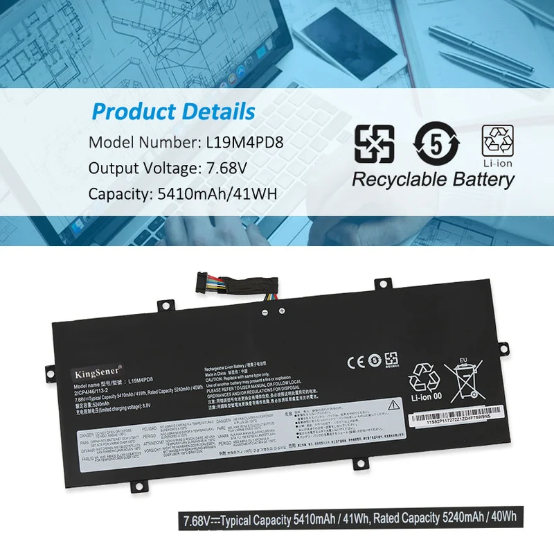 Lenovo Yoga Duet IML 2020 Series Laptop Battery Replacement-Compatible L19M4PD8