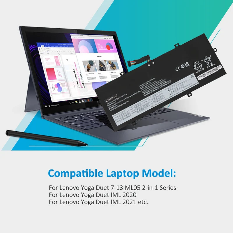 Lenovo Yoga Duet IML 2020 Series Laptop Battery Replacement-Compatible L19M4PD8
