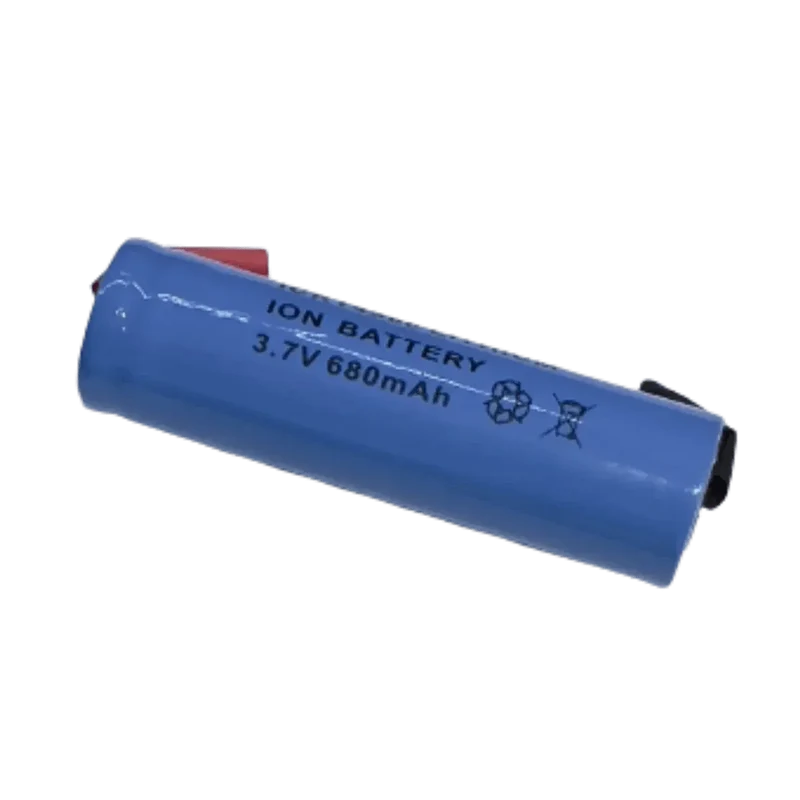 Batterie AA 14500 3,7v 680 mAh Li-ion avec languettes à souder