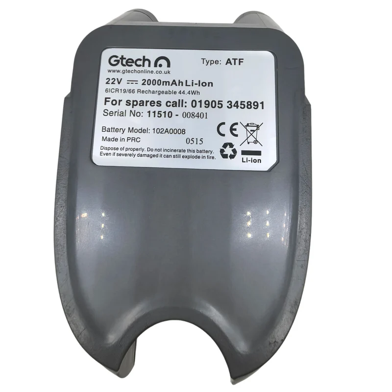 102A0008 Replacement Battery For Gtech MULTi ATF001 Vacuum Cleaner