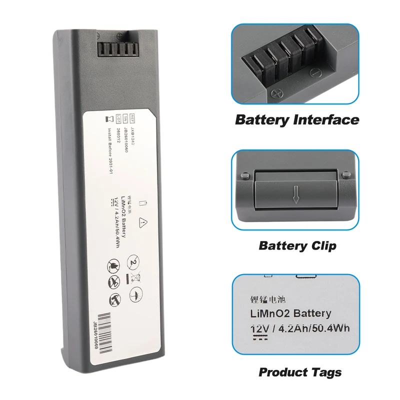 JB26010060 Replacement Battery For JOUBAT AED S1 Defibrillator 260312