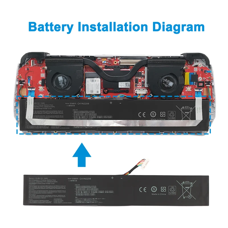 C41N2208 Replacement Battery For ASUS ROG Ally NR2301L Gaming Handheld (2023)