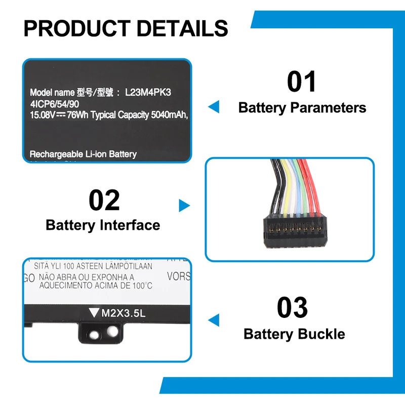 L23M4PK3 Laptop Battery For Lenovo Xiaoxin 16 IRL8 2024 Series