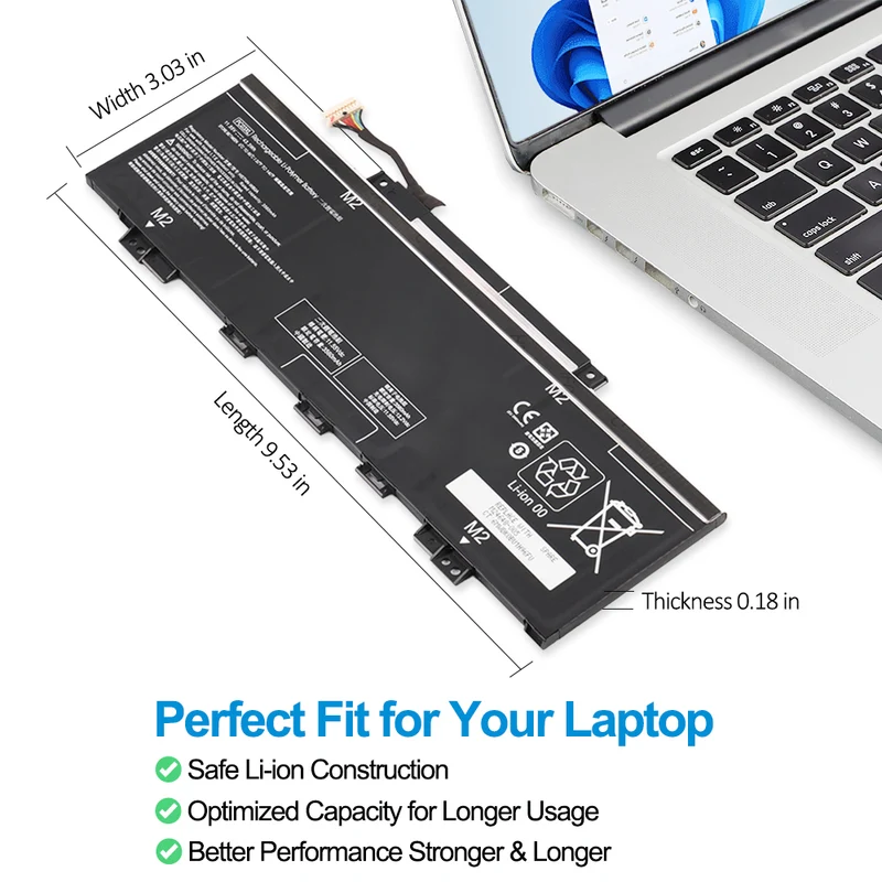 PC03XL Laptop Battery for HP Pavilion Aero 13 x360 14 15 Envy EliteBook