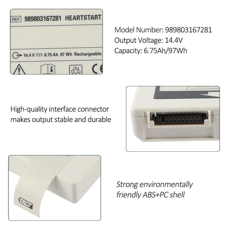 Replacement Battery For Philips 989803167281 HeartStart XL+