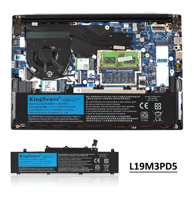 Lenovo L19C3PD5 Laptop Battery for ThinkPad E14 Gen 3 45Wh