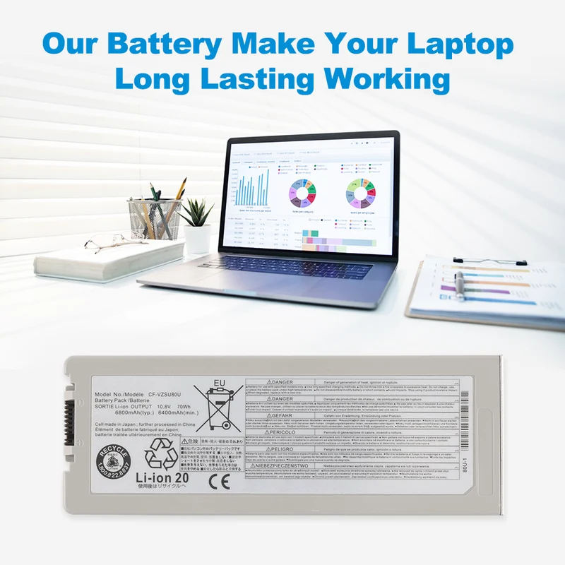 Panasonic Toughbook CF-C2 Replacement Battery CF-VZSU80U 70Wh / CF-VZSU83U 94Wh